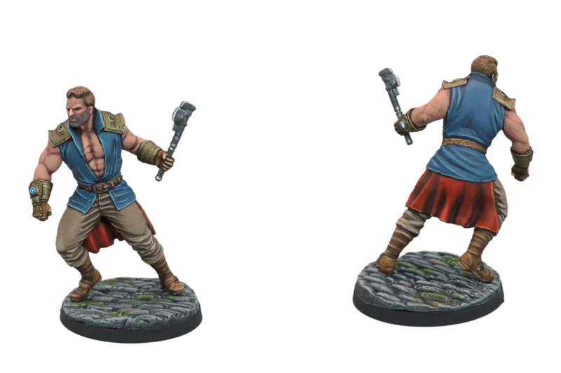 Cobble street base by Pandaemonium Miniatures - Figures by Amber works Studios- Roller series used- Terrain Mini Series