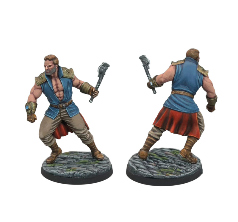 Cobble street base by Pandaemonium Miniatures - Figures by Amber works Studios- Roller series used- Terrain Mini Series