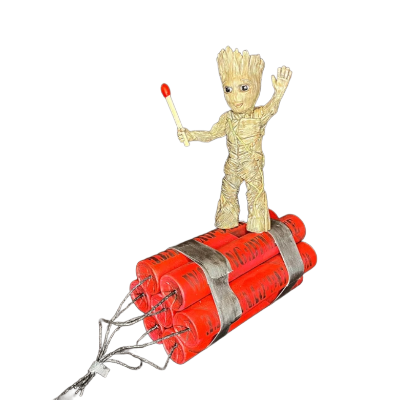 Groot sculpt by Jay Boyle- Roller series used- Wood Series